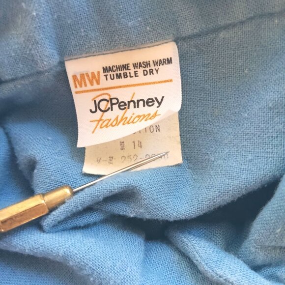 Vintage Women's Medium Blouse 1970's JCPenney Fashions Flannel Boho Pullover - Picture 6 of 6